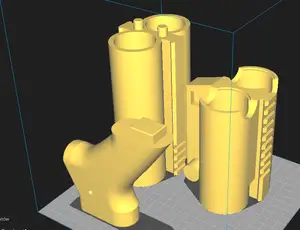 LIBRA Airsoft grenade launcher- splitted parts for smaller printers