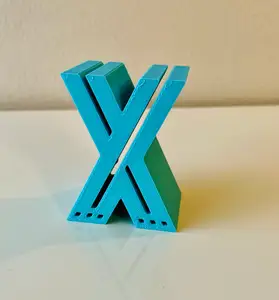 3D Alphabet - Letter X