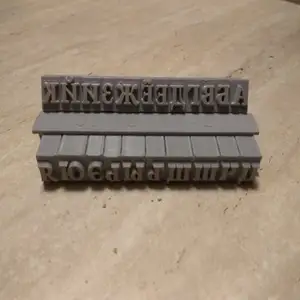 Cyrillic Serif alphabet stamps set
