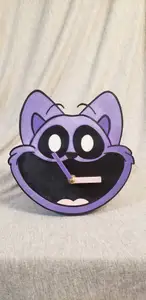 Poppy Playtime - Smiling Critters - CatNap Clock Face with Clock Mechanism Housing