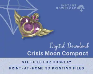 Sailor Moon's Crisis Moon Compact STL Files - Sailor Moon Cosplay Accessory (Digital Download)