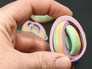 R7 Gyro Egg Fidget | Full Gyro Ring Edition | Easter Fidget Toy | R7Makers