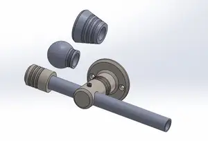 Curtain wall rod holder + end cap