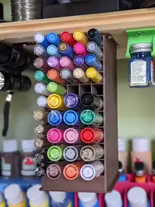 Art Paint Pen holder. Under shelf mount or desktop.
