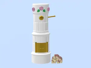 Tiled Stove with and without rose decoration