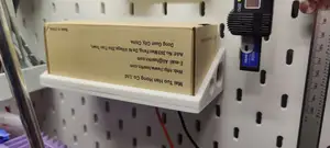 Wire box holder 160x62mm for Ikea skadis or similar. If you need it in a different size you can always scale the model without hooks and add them later.