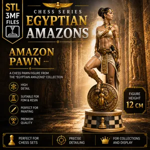 Egyptian Amazons – Amazon Pawn Chess Piece STL