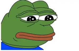 Pepe the Frog Feels Bad Man Wallart