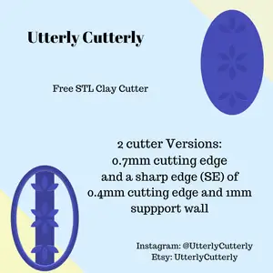 Oval Floral Emboss Clay Cutters
