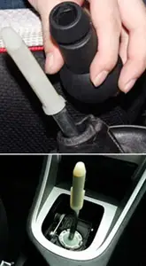 Universal Manual Gear Shift Knob Shifter Lever Stick Head Sleeve Adapter