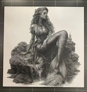 Beautiful Mermaid on the Rocks - Hueforge