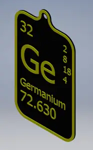 Germanium Christmas tree ornament