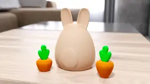 Easter Bunny & Carrots cute minimalist decorative little rabbit