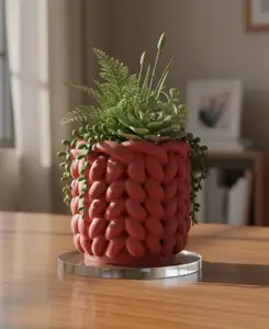 Knitted Vase | Chunky Yarn Planter | Home Decor