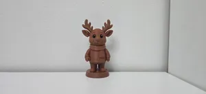 Reindeer in Sweater and Scarf Christmas Figure