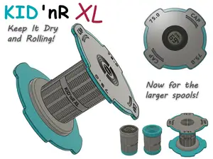 KID'nR XL - Keep It Dry ... and Rolling for the Larger Diameter Spools! (Silica Gel Box)