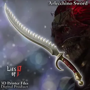 Arlecchino, the Blood Artist Cosplay Sword Lies of Overture