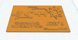 DL-44 Blaster Prop Display Sign (Aurebesh Custom Plaque)