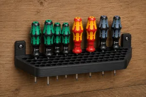 Big screwdriver holder, honeycomb pattern / Velký držák na šroubováky