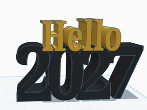 Hello 2027 Table Decor