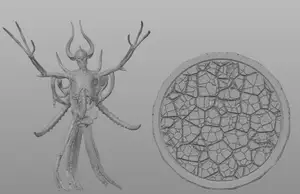 Mephisto - Lord of Hatred with stand Diablo II