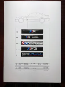 e36 M molding badges