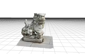 Komainu "Lion Dog" at Portland Japanese Garden from Photogrammetry