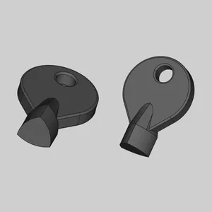 Initial Washrooms triangular key
