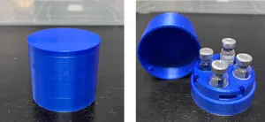 Peptide Medicine Vial Holder with Captive Lid