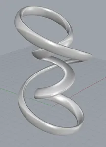 Crossed Helix Flowing Sculpture