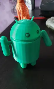 Android "Droid" robot box with moveable arms