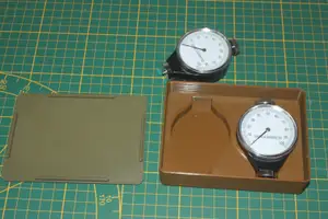 box for two analog Shore durometers (hardness testers)
