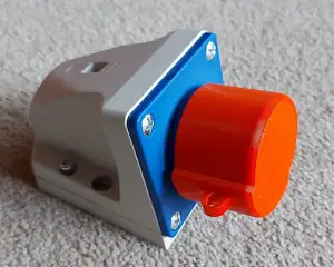 CEE blue 16A 230V Power Socket - Cover Protection Lockable