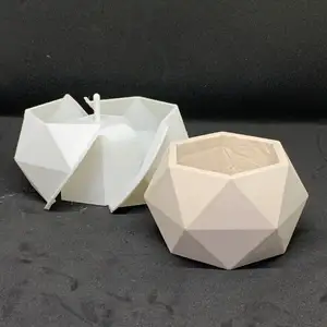 3D print mold - Modern geometric plant pot with drainage