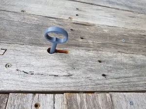 Old fashioned door lock and key
