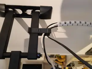 Cable attachment for TV holder