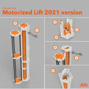 Marble track - Motorized Lift 2021 version (v4) - stand-alone height adjustable Gravitrax compatible!