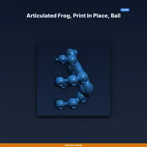 Articulated Frog, Print in Place, Ball Socket Joints, Long Jumping - 3D Printable STL File