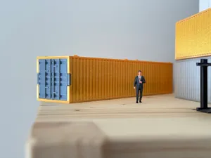 40ft Sea Container model at miniature scale (1:64)