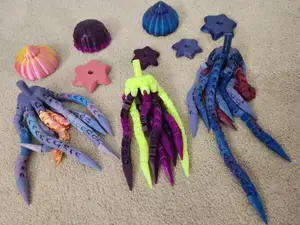 Articulated Jellyfish with ball-joint tentacles