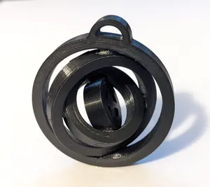 GYRO SPINNER KEYCHAIN (90 DEGREE OFFSET)