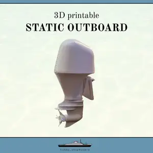 3D Printable outboard motor for static use - print in place model