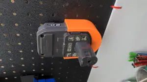 Ryobi One+ 2AH Pegboard Battery Holder