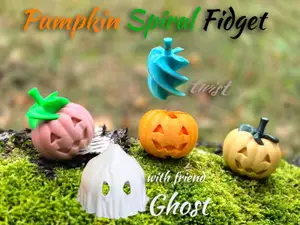 Pumpkin spiral fidget toy – twist fun