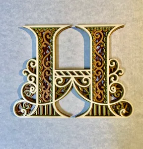 Ornate Letter H Monogram