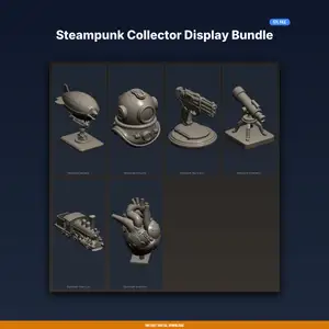 Steampunk Collector Display Bundle - 6-Model STL Bundle