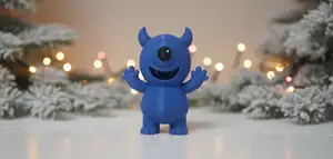 One-Eyed Monster with Horns Holiday Toy