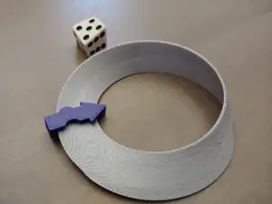 Mobius strip with arrow, math demonstration of nonorientability