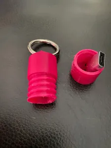 Screwable Pill Container with Key Chain Hole