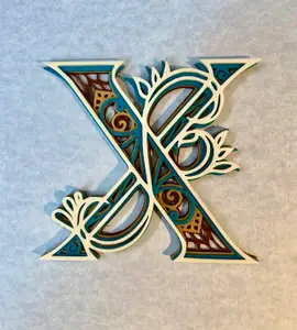 Ornate Letter X Monogram
